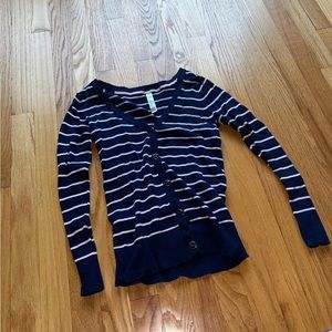Long sleeve striped cardigan girls